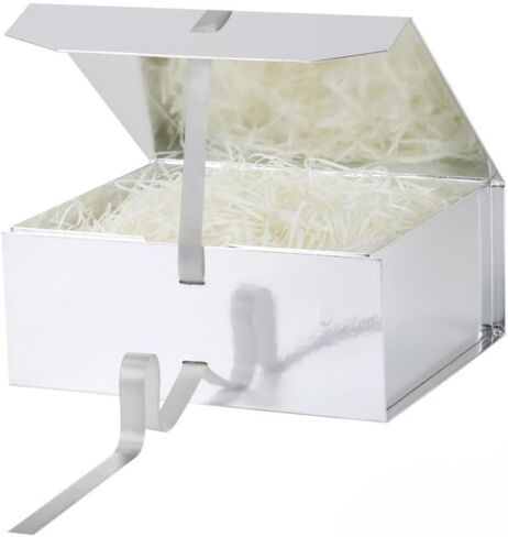 GoooodGift Pink Gift Box with Ribbon 1 Pcs 8x7X3.3 Inch Small Gift Box with Lid Magnetic Closure Rectangle Collapsible Luxury Gift Boxes for Mother's Day、Birthdays、Shredded Paper Filler in Saudi Arabia