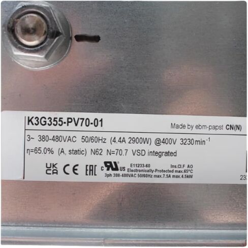 K3G355-PV70-01 380-480V 4.4A 2900W 3230RPM مروحة تبريد 355 مم in Kuwait