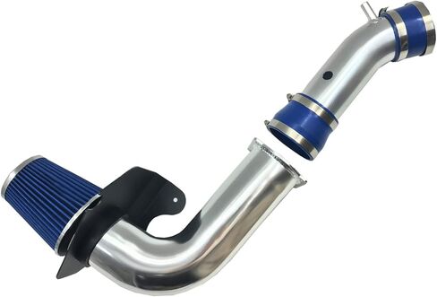 طقم مدخل هواء بارد مقاس 3 بوصات مع درع حراري + فلتر متوافق مع محرك Ford Mustang 3.8L V6 1999-2004 ناقل الحركة الأوتوماتيكي واليدوي (أزرق) in Kuwait