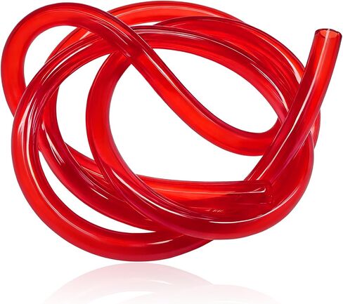 Colorful Fuel Line Hose Tube, 0.2" ID 3.28 Feet Flexible Rubber Vacuum Tubing Hoses for Small Engine, Anti-Corrosion Gas Oil Tube Pipe Replacement for Motorcycle ATV Dirt Bike (Red) in Kuwait