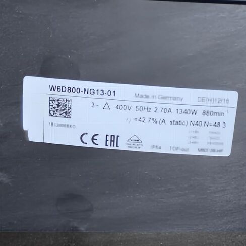 W6D800-NG13-01 400V 2.70A 1340W 880RPM مروحة تبريد 800 مم in Kuwait