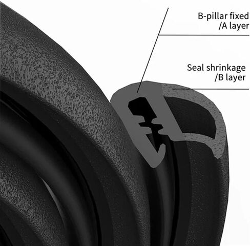 Car Door Edge Weatherstrip B Pillar Car Seal Strip Waterproof Anti-Scratch Protector Rubber Soundproof Dustproof Sealing in Kuwait