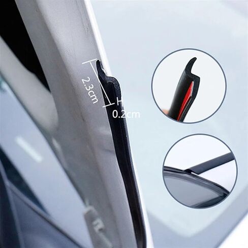 4M Car Hood Sealing Strip Noise Insulation Z Type Rubber Engine Cover Trim Edge Weatherstrip Sealant Band Auto Protector Seal in Kuwait