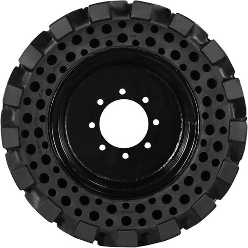 (TNT) 10-16.5 (30x10-16, 9" Wide) Set of 4-Heavy Duty Solid Skid Steer Tires With Rims -Standard R-4 Tread- Solid Bobcat Tires & Rims in Kuwait