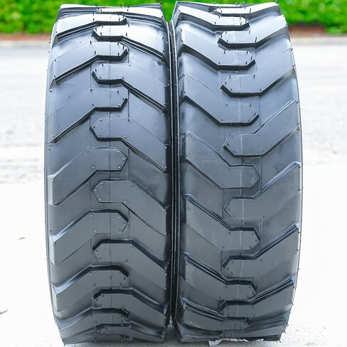 Set of 2 (TWO) Forerunner SKS-5 Industrial Skid Steer All-Season Tires-27X10.50-15 27X10.50X15 Load Range 6-Ply BSW Black Side Wall in Kuwait