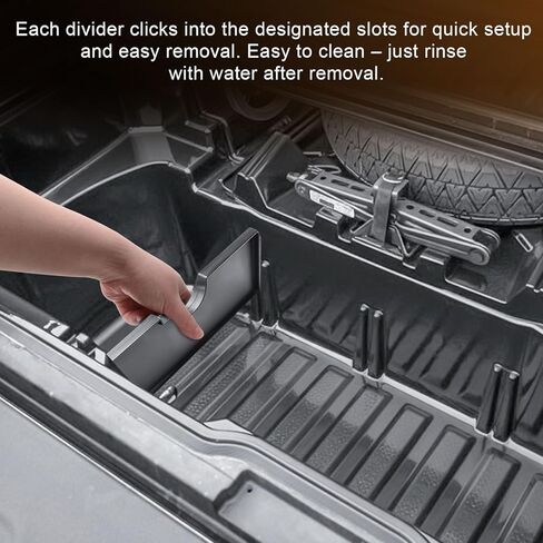 2017-2025 Ridgeline Truck Rear in-Bed Dividers Compatible with 2017 2018 2019 2020 2021 2022 2023 2024 2025 Honda Ridgeline Accessories Trunk Storage Cargo Dividers (3Pcs) in Kuwait