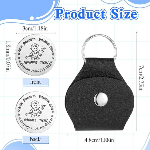Funny Decision Coin For New Parents, Double Sided Pregnancy Gift, Novelty Decision Coin, for First Time Mom Dad, Baby Shower, Festival, Present for Couples, Expecting Mother in Kuwait