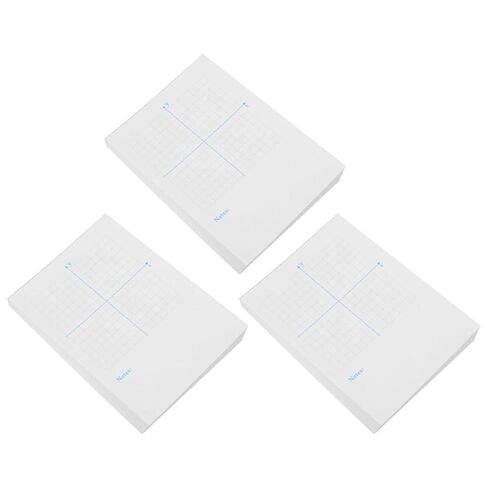 Cabilock Coordinate Plane Notebook 3pcs, Blue Vertical Graphing Paper Pad for Math Practice, Grid Paper for Science Students and School Use in Kuwait