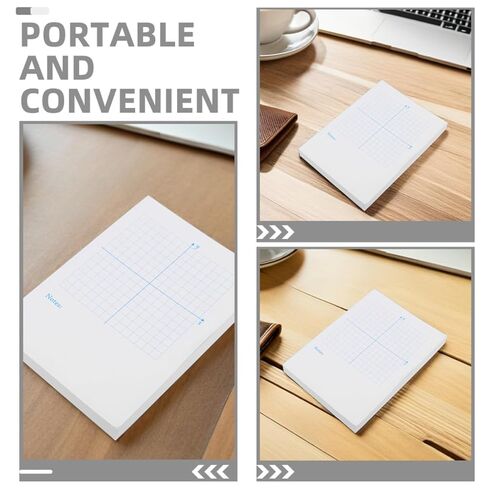 Cabilock Coordinate Plane Notebook 3pcs, Blue Vertical Graphing Paper Pad for Math Practice, Grid Paper for Science Students and School Use in Kuwait