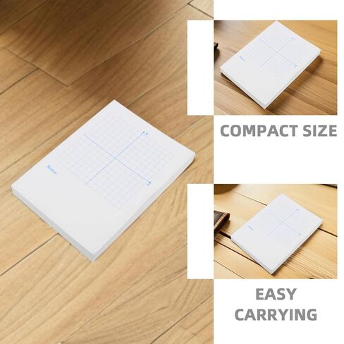 Yardwe Math Graph Paper Notebook 3pcs, Blue Xy Coordinate Grid Pads, Letter Size Perforated Sheets for School, Office, and Math Teaching Tools in Kuwait