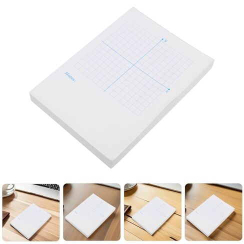 Yardwe Math Graph Paper Notebook 3pcs, Blue Xy Coordinate Grid Pads, Letter Size Perforated Sheets for School, Office, and Math Teaching Tools in Kuwait