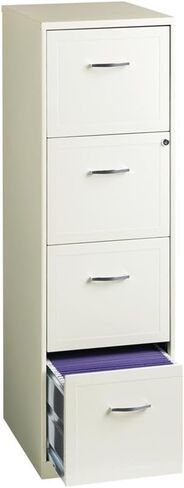 Pemberly Row 4 Drawers 52" Vertical Beige Metal Filing Cabinet Lockable Pre-Assembled Stationary Letter Size for Home, Office in Kuwait