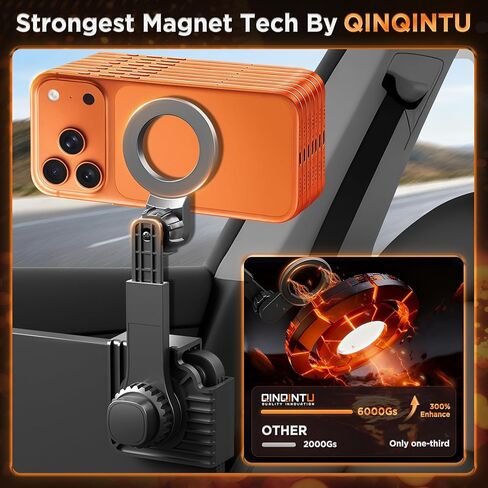 لحامل هاتف Tesla - أقوى قوة مغناطيسية - لملحقات Tesla Model Y & Model 3، حامل هاتف مغناطيسي Magsafe للسيارة متوافق مع iPhone 17 16 15 14 13 Plus Pro Max Series باللون الأسود in Kuwait