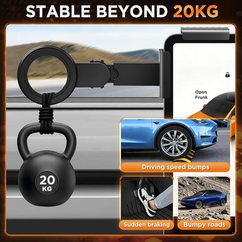 لحامل هاتف Tesla - أقوى قوة مغناطيسية - لملحقات Tesla Model Y & Model 3، حامل هاتف مغناطيسي Magsafe للسيارة متوافق مع iPhone 17 16 15 14 13 Plus Pro Max Series باللون الأسود in Kuwait
