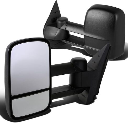 Auto Dynasty Driver Left Sdie Rear View Towing Mirror - Manual Telescoping | Manual Adjustment - Compatible with Chevy Silverado Suburban Tahoe GMC Sierra Yukon Escalade 07-14, Textured Black in Kuwait