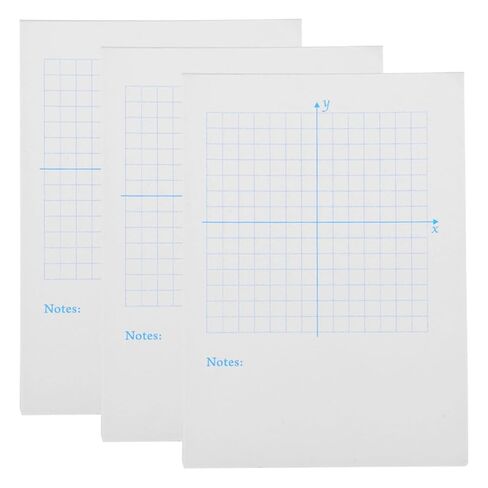 FUNOMOCYA 3pcs Math Xy تنسيق منصات ورق الرسم البياني، تخطيط عمودي أزرق، دفاتر ورقية شبكية لممارسة الرياضيات والصياغة، مناسبة للطلاب والتصميم الهندسي in Kuwait