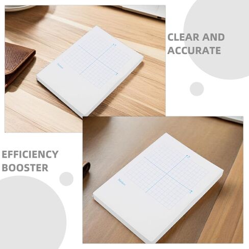 FUNOMOCYA 3pcs Math Xy تنسيق منصات ورق الرسم البياني، تخطيط عمودي أزرق، دفاتر ورقية شبكية لممارسة الرياضيات والصياغة، مناسبة للطلاب والتصميم الهندسي in Kuwait