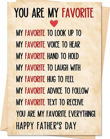 IDU Fathers Day Card Gifts, Dog Dad Fathers Day Card Gift, Dog Dad Gifts for Men Husband, Happy Father's Day Cards Decorations from Dog with Envelope in Kuwait