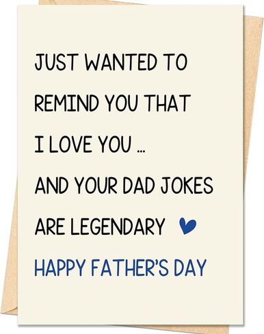 IDU Fathers Day Card Gifts, Dog Dad Fathers Day Card Gift, Dog Dad Gifts for Men Husband, Happy Father's Day Cards Decorations from Dog with Envelope in Kuwait