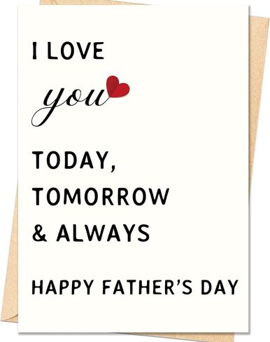IDU Fathers Day Card Gifts, Dog Dad Fathers Day Card Gift, Dog Dad Gifts for Men Husband, Happy Father's Day Cards Decorations from Dog with Envelope in Kuwait