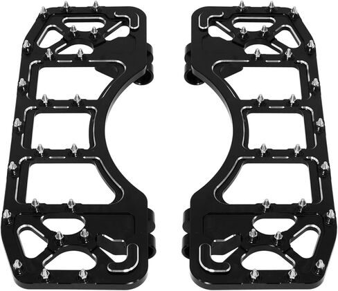 Front FloorBoards MX Style Driver Stretched Footrest Offroad Foot Pegs Fit for Harley Touring Road King Street Road Glide FLH FLD Softail Black in Kuwait