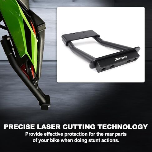قضبان كشط Xitomer متوافقة مع Ninja ZX-10R 2016-2025، Ninja ZX 10RR 2021-2025 الأجزاء المثيرة للرف الخلفي حركة بهلوانية بالدراجة 12 شريط ذيل مع قفص فرعي in Kuwait