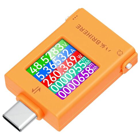 USB C Power Meter USB C Tester, USB Multimeter 4.5-50V 0-12A Two-Way Measurement Voltage Current Capacity Amp Volt Voltmeter Ammeter Detector Digital Tester for Chargers Power Bank Cable in Saudi Arabia