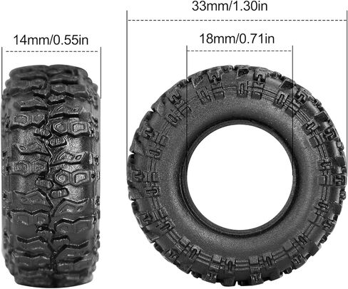 إطارات OGRC 0.7 بوصة إطارات مجنزرة RC 36*14 مللي متر لـ 1/30 محوري SCX30 Redcat Ascent 32 أجزاء ترقية in Kuwait