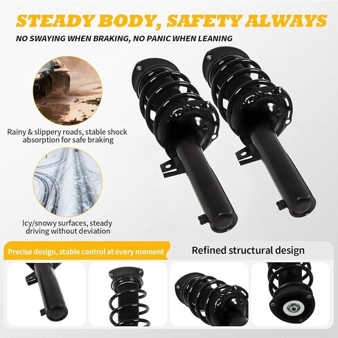 5QF413031CN Front Shock Struts Assys Compatible with Q3 2019-2023 Ti-guan 2018-2023 5QF413031AR 5QF413031AS in Kuwait
