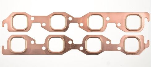 JEGS Exhaust Header Gaskets | Fits Big Block Chevy Engines | Made in USA | Square Port | Port Size: 1.875in. x 1.875in.' | Copper | Two Per Package in Kuwait