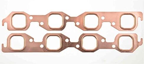 JEGS Exhaust Header Gaskets | Fits Big Block Chevy Engines | Made in USA | Square Port | Port Size: 1.875in. x 1.875in.' | Copper | Two Per Package in Kuwait