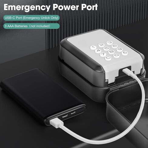 صندوق قفل المفتاح الذكي صندوق قفل بلوتوث إلكتروني مع التحكم في تطبيق Tuya وأنواع رمز PIN، شارك صندوق قفل المفتاح الإلكتروني لمكتب منزل Airbnb Realtor مع تكبل قابل للإزالة (فضي) in Kuwait