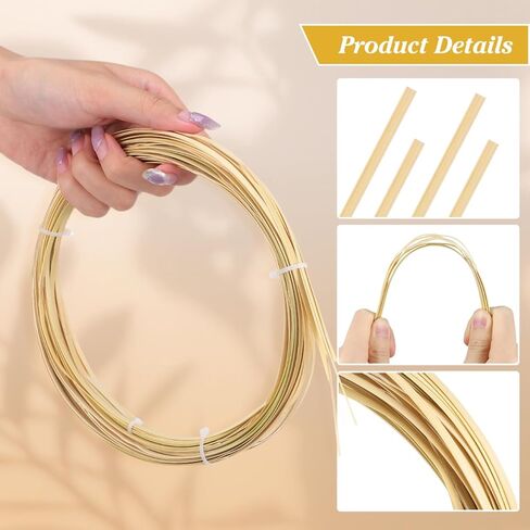 ibasenice DIY Weaving Strips Pack Wide Thick Flat Webbing Material for Basket Making Furniture Repair and Decorative Craft Reeds Flexible and Smooth for Handwoven Projects in Kuwait