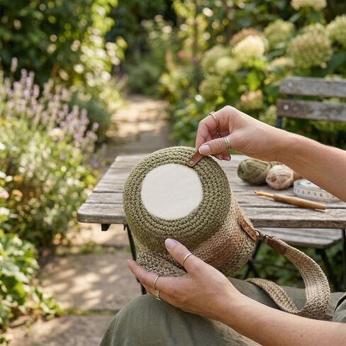 JJUNW 6 Pcs 4" Round Crochet Basket Base Wooden Basket Bottoms for DIY Craft Weaving Making Supplies Home Decoration in Kuwait