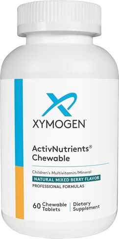 XYMOGEN Children's ActivNutrients Chewable - Mixed Berry Multivitamin for Kids - Multi Vitamin Multimineral for Wellness + Immune Support - Chelated Minerals + B Vitamins with Folate (120 Tablets) in Saudi Arabia