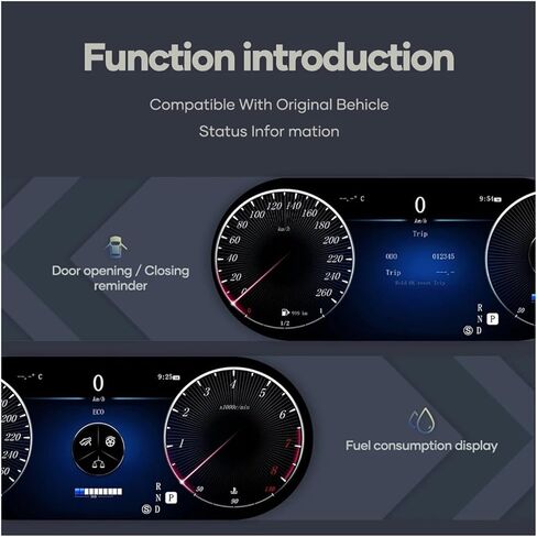 مجموعة لوحة القيادة الرقمية LCD 12.3 متوافقة مع Benz W212-NTG4.5 2014-2015 سنة لوحة أدوات السيارة قمرة القيادة Speedme in Kuwait