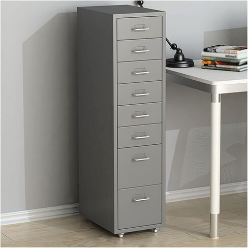 Locking Metal Filing Cabinet for Home Office8 Drawer Storage Solution Fully Assembled Durable 1.4mm Steel Model BSecure File Orga for Documents and Supplies in Kuwait
