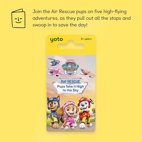 YOTO PAW Patrol: Air Rescue - Pups Take it High to The Sky (الولايات المتحدة) - بطاقة صوت للأطفال للاستخدام مع المشغل ومشغل صوت صغير الكل في 1، استماع تعليمي وخالي من الشاشة، قصص وقت لعب ممتعة، للأعمار من 3 سنوات فما فوق in Kuwait