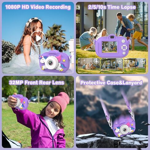 Kids Camera Toddler Toys for Girls Boys Aged 3-12, Kids Digital Video Camera, 3-12 Year Old Girls Boys Christmas Birthday Gifts Toys Kid Camera in Kuwait