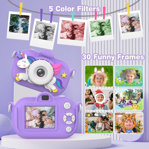 Kids Camera Toddler Toys for Girls Boys Aged 3-12, Kids Digital Video Camera, 3-12 Year Old Girls Boys Christmas Birthday Gifts Toys Kid Camera in Kuwait