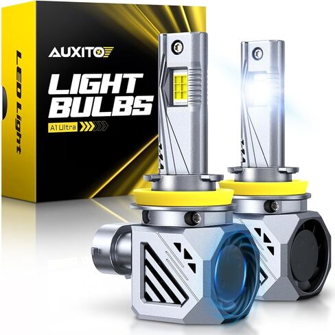 مصابيح إضاءة LED AUXITO HB3 9005، أكثر سطوعًا بنسبة 1000%، توصيل وتشغيل لاسلكي، تثبيت سريع لمدة 3 دقائق، عمر 20 عامًا، بدون وميض، توافق 99%، عبوة من قطعتين in Kuwait
