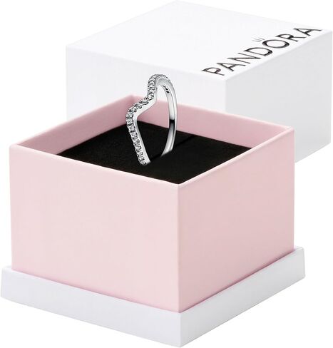 Pandora Sparkling Wave Ring - Ring for Women - Layering or Stackable Ring - Gift for Her - Clear Cubic Zirconia - With Gift Box in Saudi Arabia