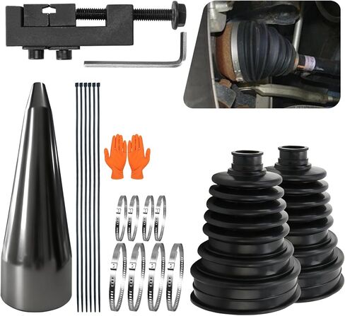 2PCS Silicone CV Boot Repair Kit with Expander Tool and Clamps, 8 Stainless Steel Clamps & 6 Cable Ties and Protective Gloves,Universal CV Axle Boot Repair Kit in Kuwait