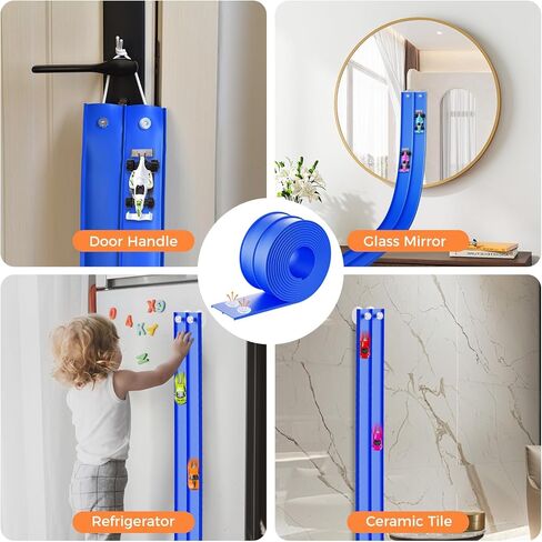 Flexible Race Track Toys for Kids – 15ft Roll-Up Car Racetrack with Suction Cups | Portable DIY Road Playset Compatible with 1:64 Scale Diecast Cars | Christmas Birthday Gifts for Boys & Girls Aged 3+ in Saudi Arabia