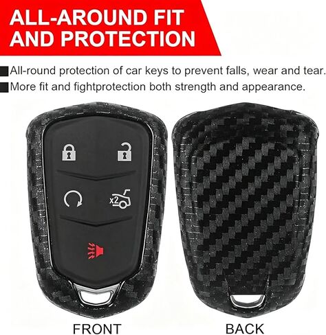 Smart 4/5 Button Key Case Fob Bag Shell Holder Cover Compatible For Cadillac ATS XTS XT5 CT6 SRX Accessories in Saudi Arabia