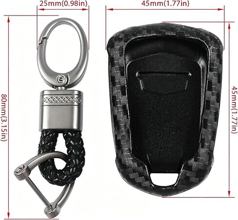 Smart 4/5 Button Key Case Fob Bag Shell Holder Cover Compatible For Cadillac ATS XTS XT5 CT6 SRX Accessories in Saudi Arabia