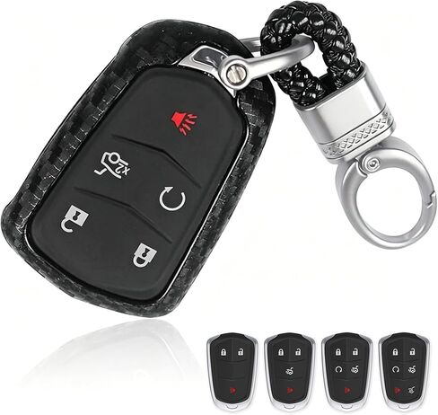 Smart 4/5 Button Key Case Fob Bag Shell Holder Cover Compatible For Cadillac ATS XTS XT5 CT6 SRX Accessories in Saudi Arabia