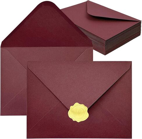 YINUOYOUJIA 50 PCS Olive Green Specialty Paper Envelopes A7, 5 x 7 Envelopes for Invitation, Great for Wedding Invitation Cards, Photos,Perfect for Birthday, Baby Shower, Graduation, Christmas in Kuwait