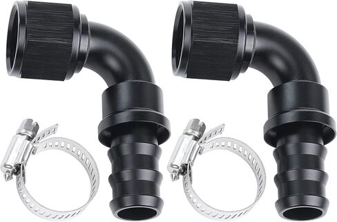 AC PERFORMANCE -16 AN Straight Push On Lock Hose End Fitting Aluminum Black with Clamp in Saudi Arabia