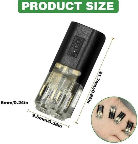 Wire Connector, Double Wire Plug in Connectors, Quick-Clip Fasteners Multi-Purpose Snap-On Blocks for Strip Lights DIY Crafting, Low-Voltage Decor in Kuwait